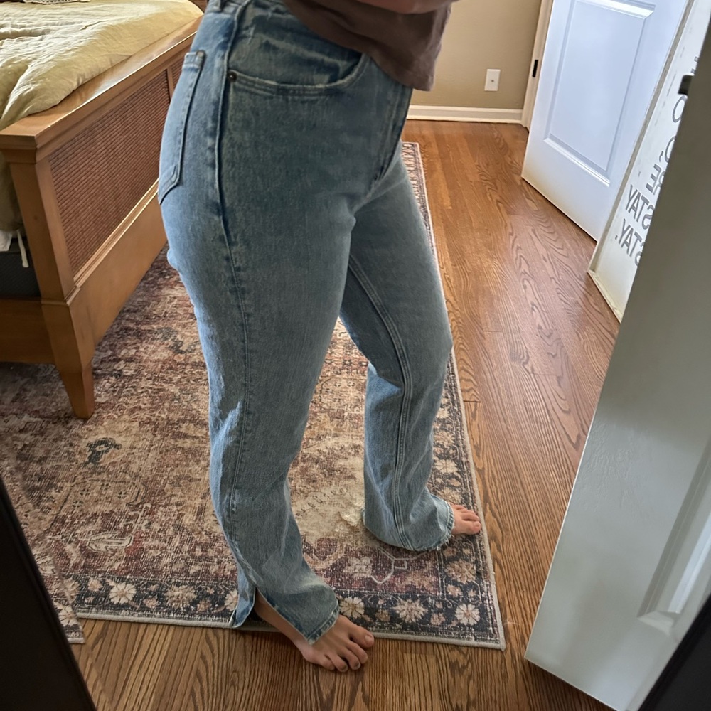 Abercrombie Curve Love Straight with Ankle Slit